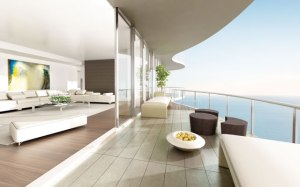 Este é o mais novo e luxuoso lançamento de Sunny Isles. Um apartamento por andar, começando por 500m2 por US$6M. Fica pronto em 2015. Foto: cortesia do Regalia Beach Developers LLC