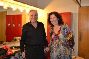 Maestro ao lado de Carmen, sua adorada – e adorável – esposa, no camarim do Broward Center for the Performing Arts