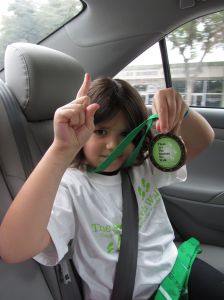 Carol na caminhada da CureSearch em 11 de fevereiro. Cortesia de Claudia Heimes.