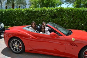 A familia Semenzato curte uma tarde ensolarada em Miami.